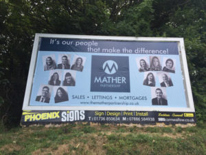 Billboard in Helston Cornwall