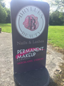 Permanent Makeup Cornwall Sign