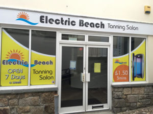 Electric Beach Tanning Salon Shop Signage